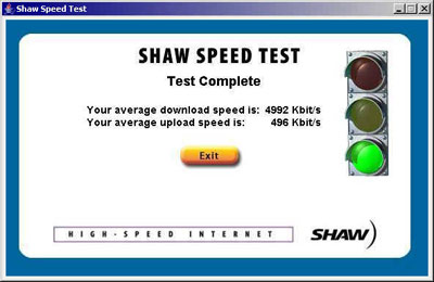 Shaw Speed Test